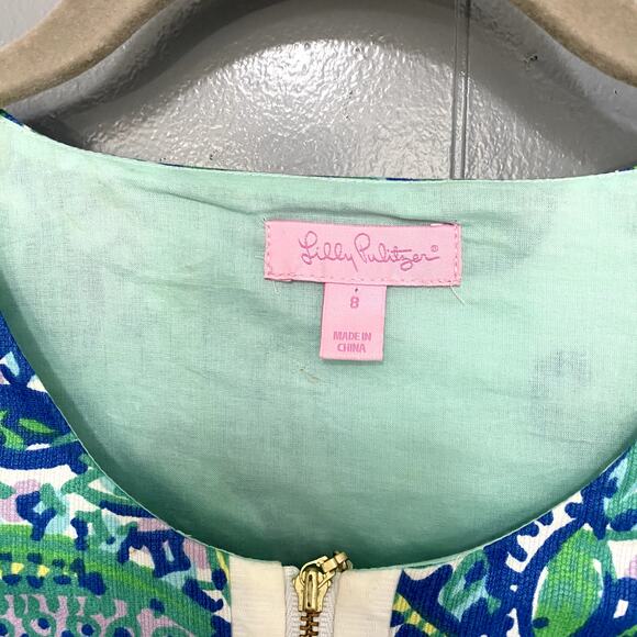 Lilly Pulitzer Poolside Blue Keep It Current Penelope Preppy Shift Dress 8 - Picture 6 of 11